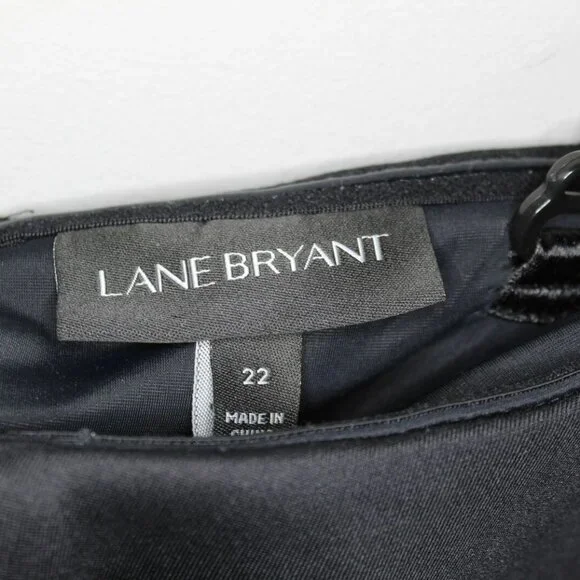 NWT Lane Bryant Off Shoulder Dress Black Scuba Plus Size 22 H10674 - Picture 6 of 12